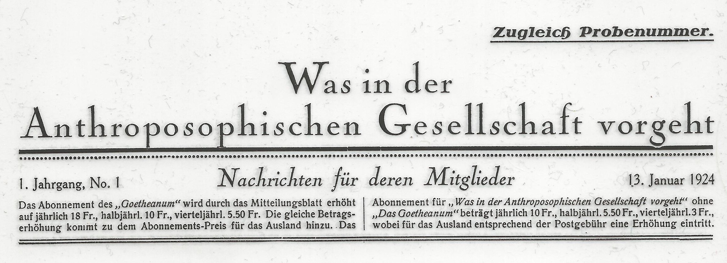 Was in der Anthroposophischen Gesellschaft vorgeht